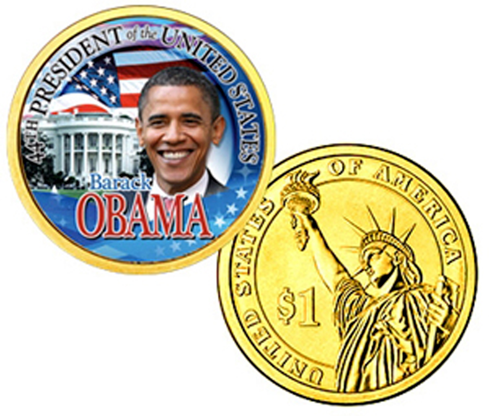 BARACK OBAMA *44th President* Royal Canadian Mint Medallion 24K Gold Plated Coin 