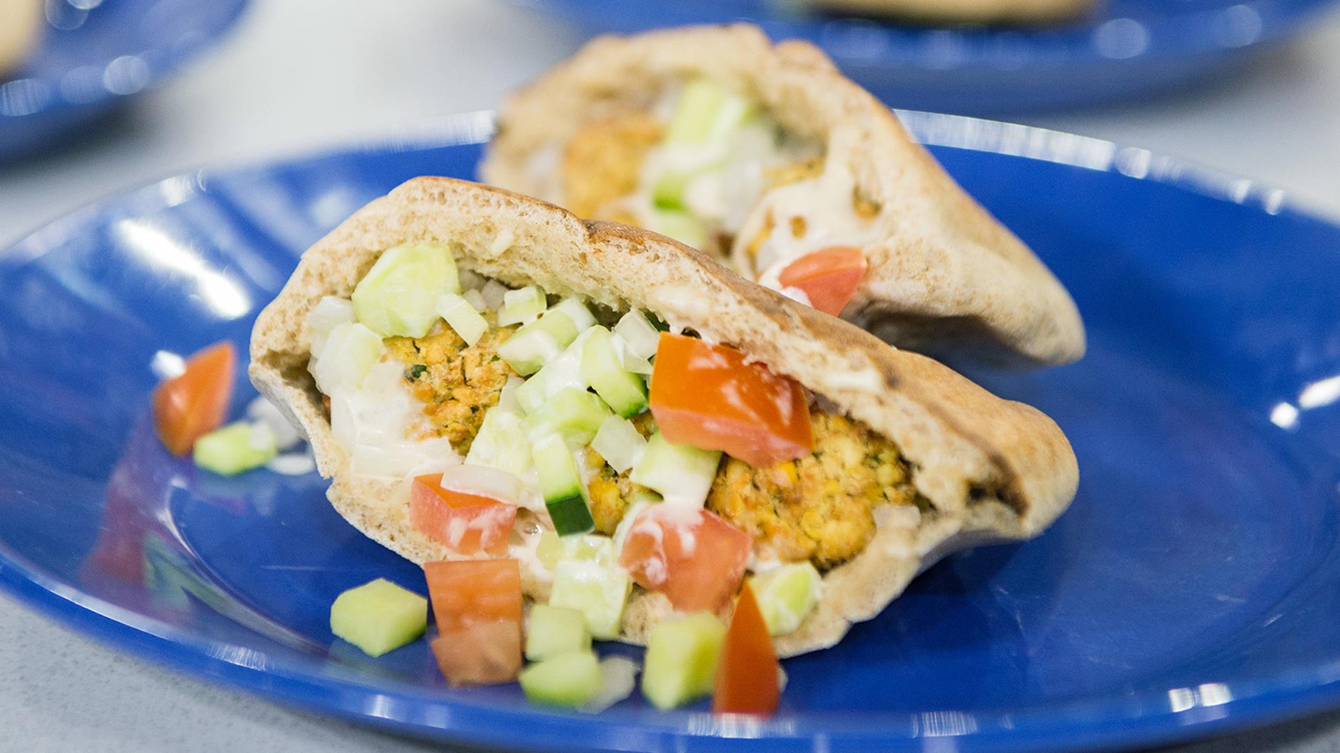 Learn to make leaner versions of falafel and baklava from Joy Bauer