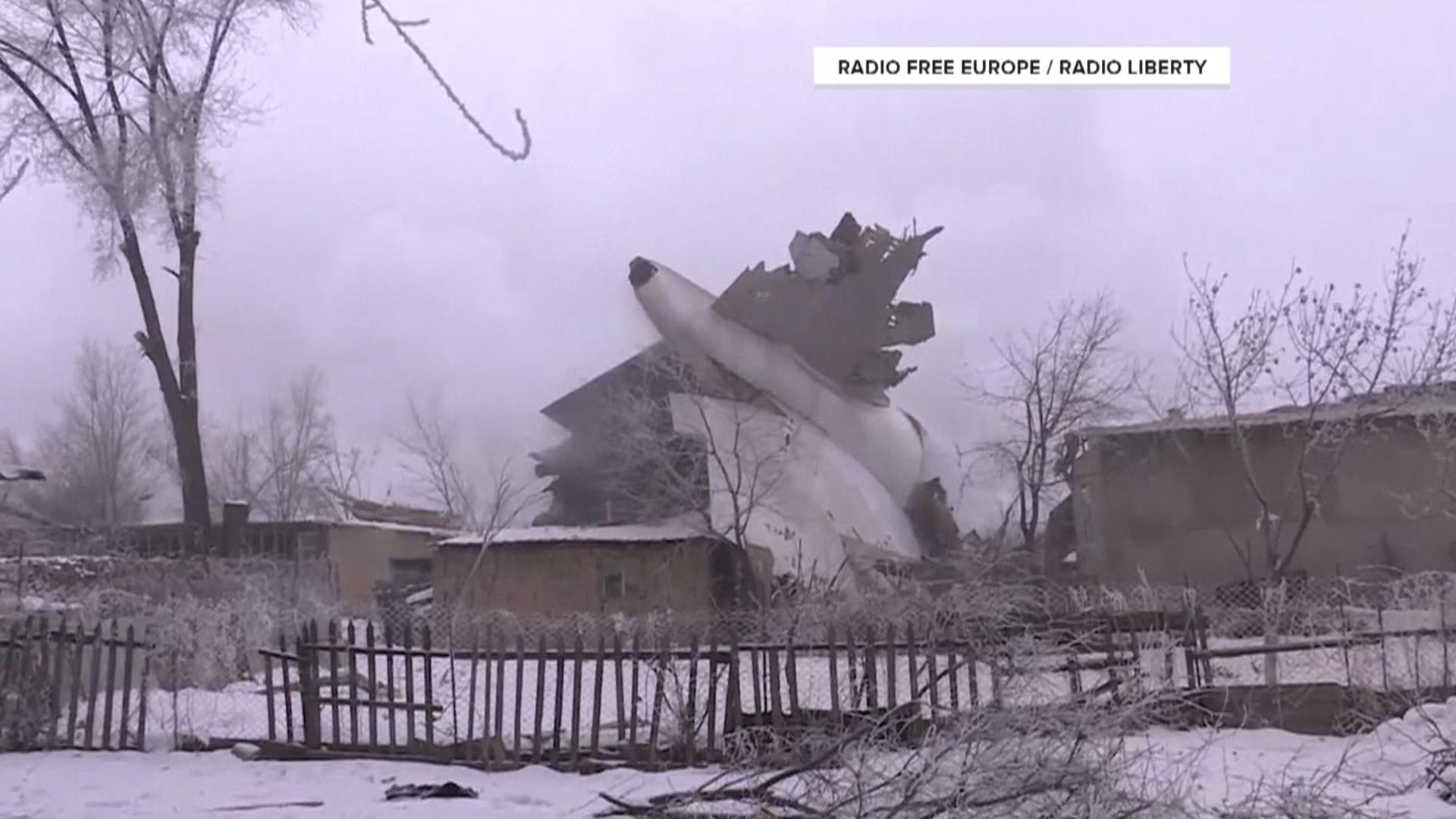 Dozens dead after Turkish cargo plane crashes in Kyrgyzstan village