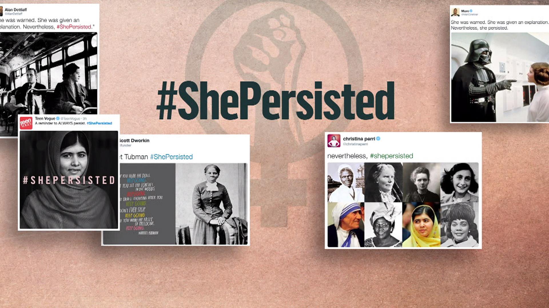 'She persisted' becomes rallying cry after Senate silences Elizabeth Warren