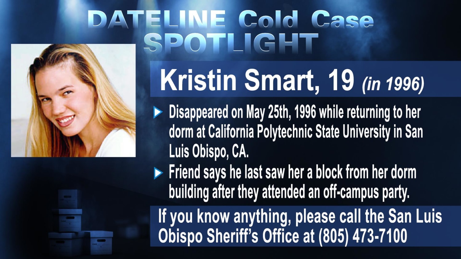 COLD CASE SPOTLIGHT: Kristin Smart - NBC News1920 x 1080