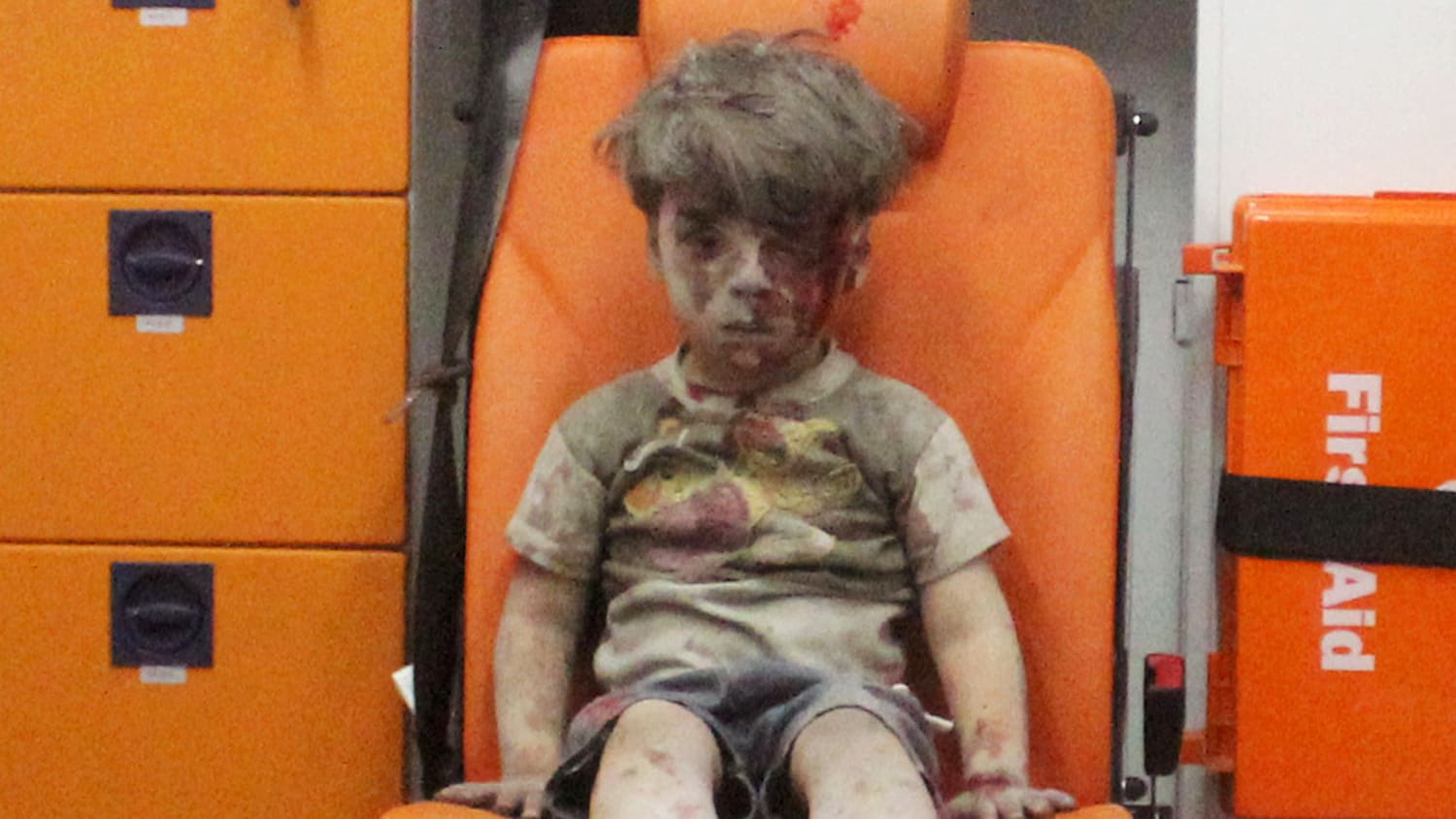Image result for Bloodied syrian boy