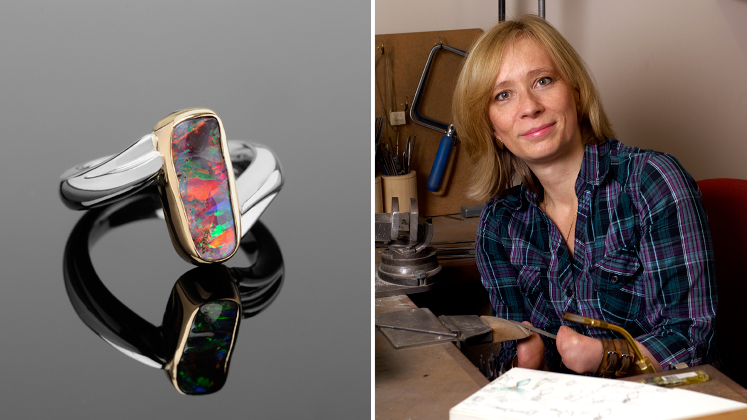 Rare gem: This woman crafts artistic jewelry -- without fingers