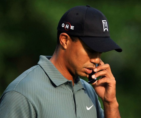Image result for tiger woods on phone