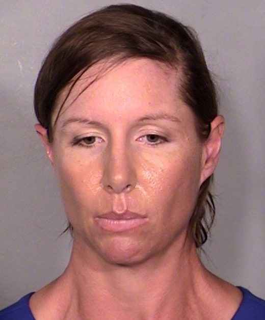 Image: Alison Ernst is seen in a booking photo from the Las Vegas Metropolitan Police Department
