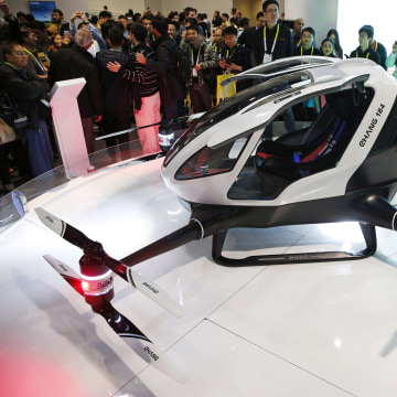 Passenger-Carrying EHang 184 Drone Unveiled At CES