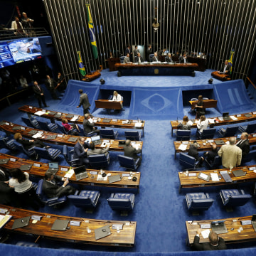 Image: Senate In Brazil Votes On Impeachment Of President Dilma Rousseff
