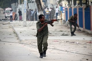 Image: Explosion and gunfire at Mogadishu hotel