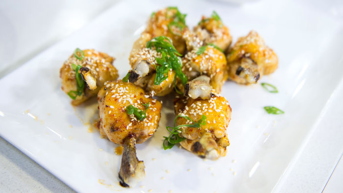 Spicy Baked Chicken Wings with Cilantro Lime Yogurt Dipping Sauce