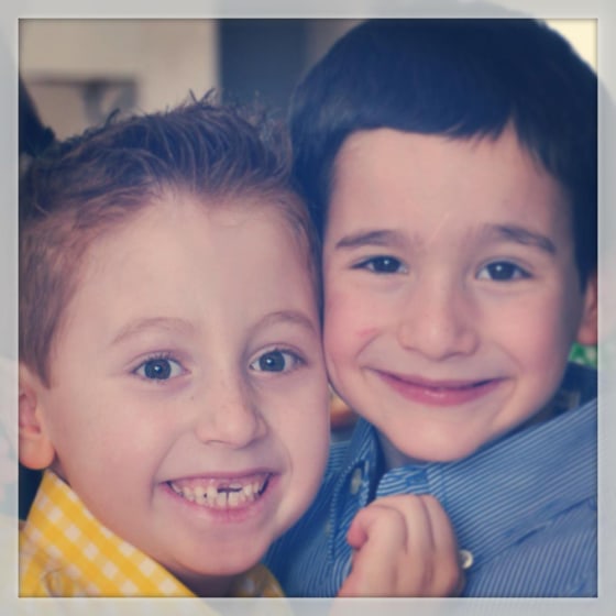 Best friends Jonah Pournazarian, left, and Dylan Siegel love to play Monopoly, basketball and football together. They also love to laugh.