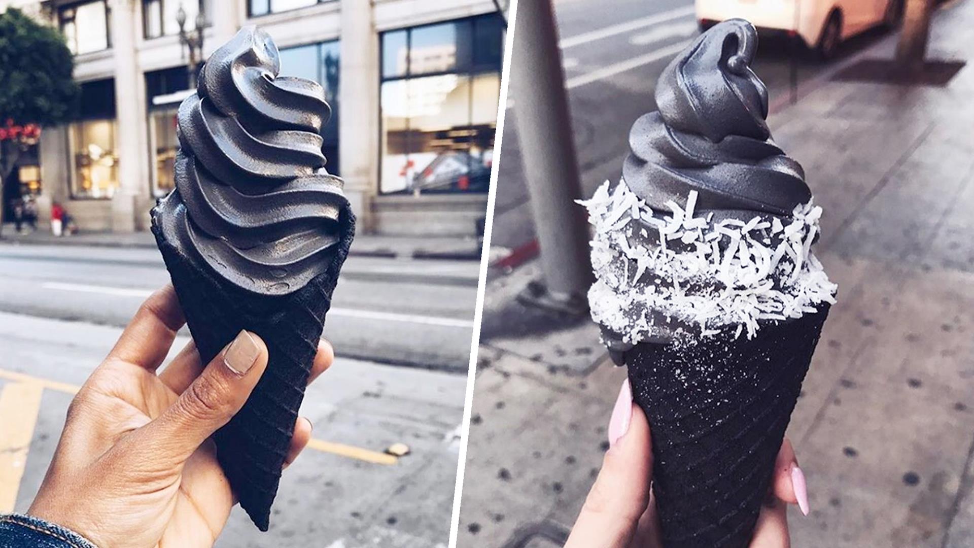 Goth Black Ice Cream at Little Damage in Los Angeles