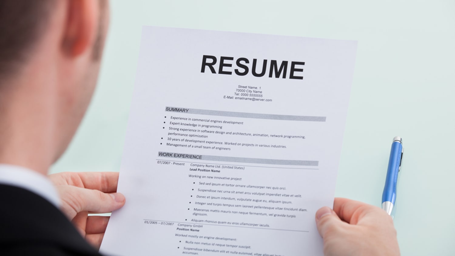 Resume Writing All Wrong Man Lists His Failures And The Results Are
