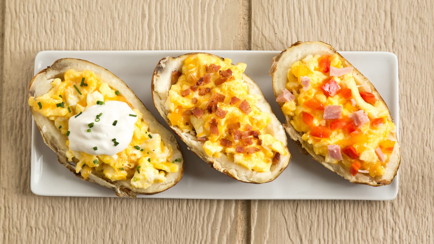 Breakfast Baked Potato Boats Stuffed with Cheesy Eggs - TODAY.com