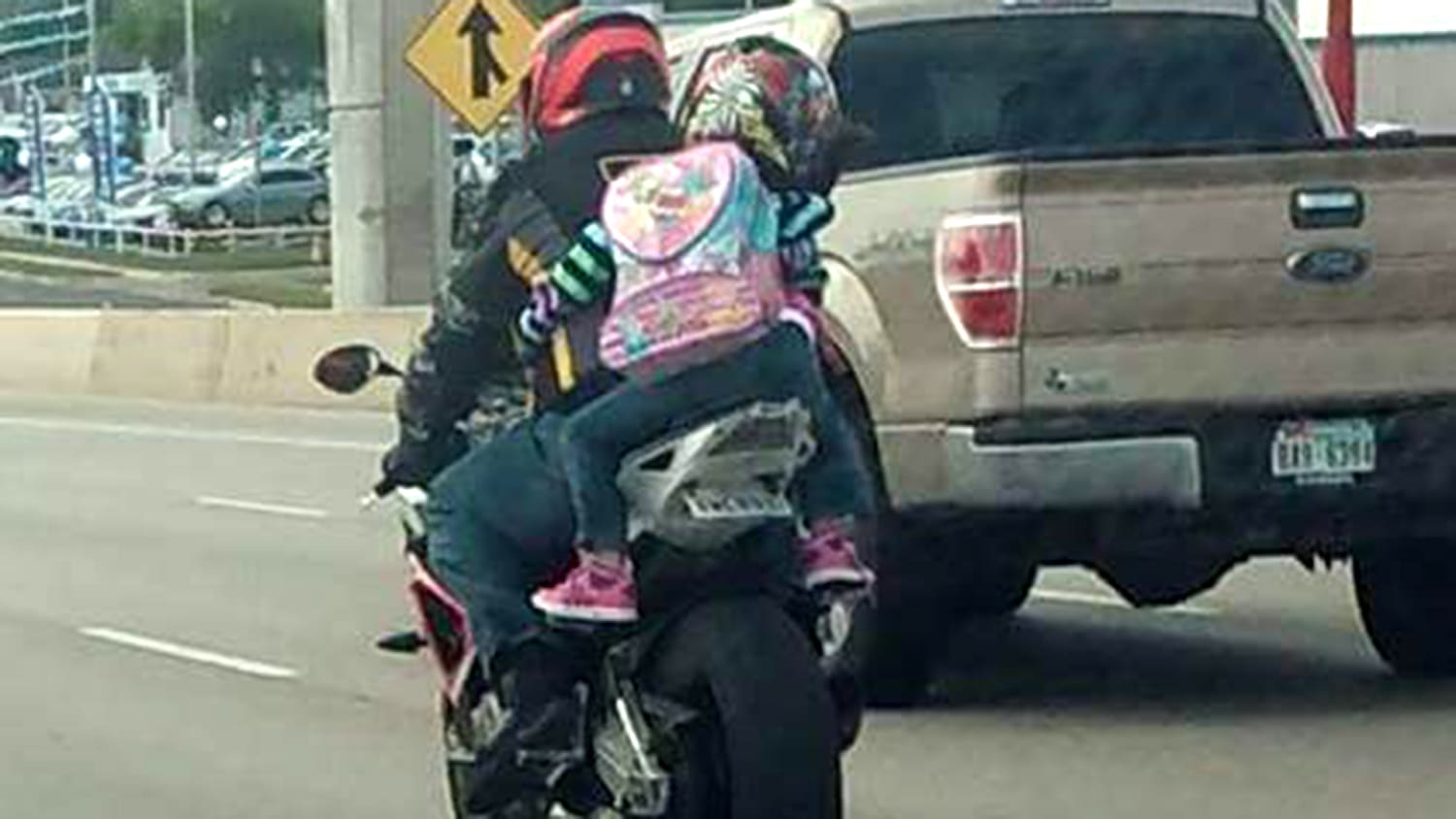 year-old riding motorcycle
