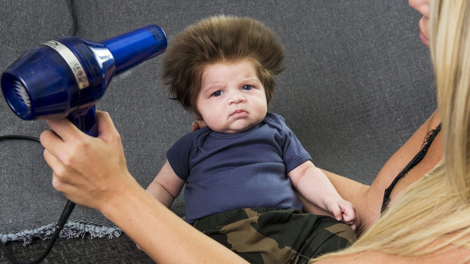 Meet The 9 Week Old Baby Whos Going Viral For His Full Head Of