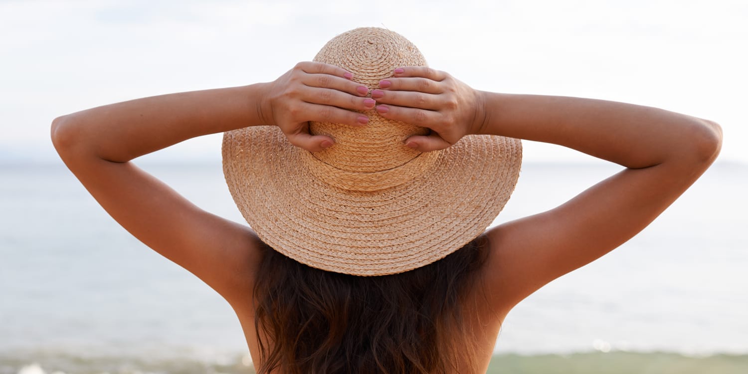 Womens Sun On The Beach Straw Sun Hat