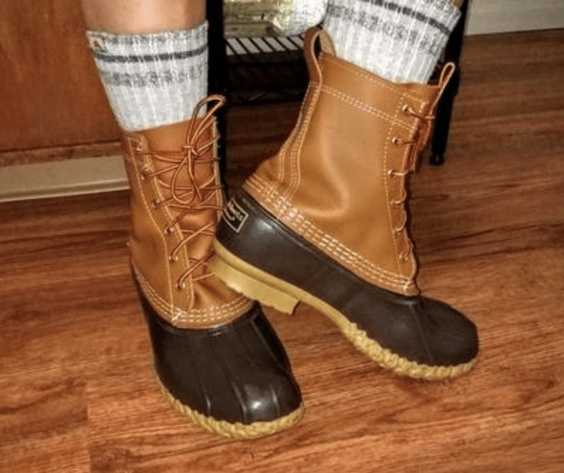 ll bean tumbled leather flannel lined boots