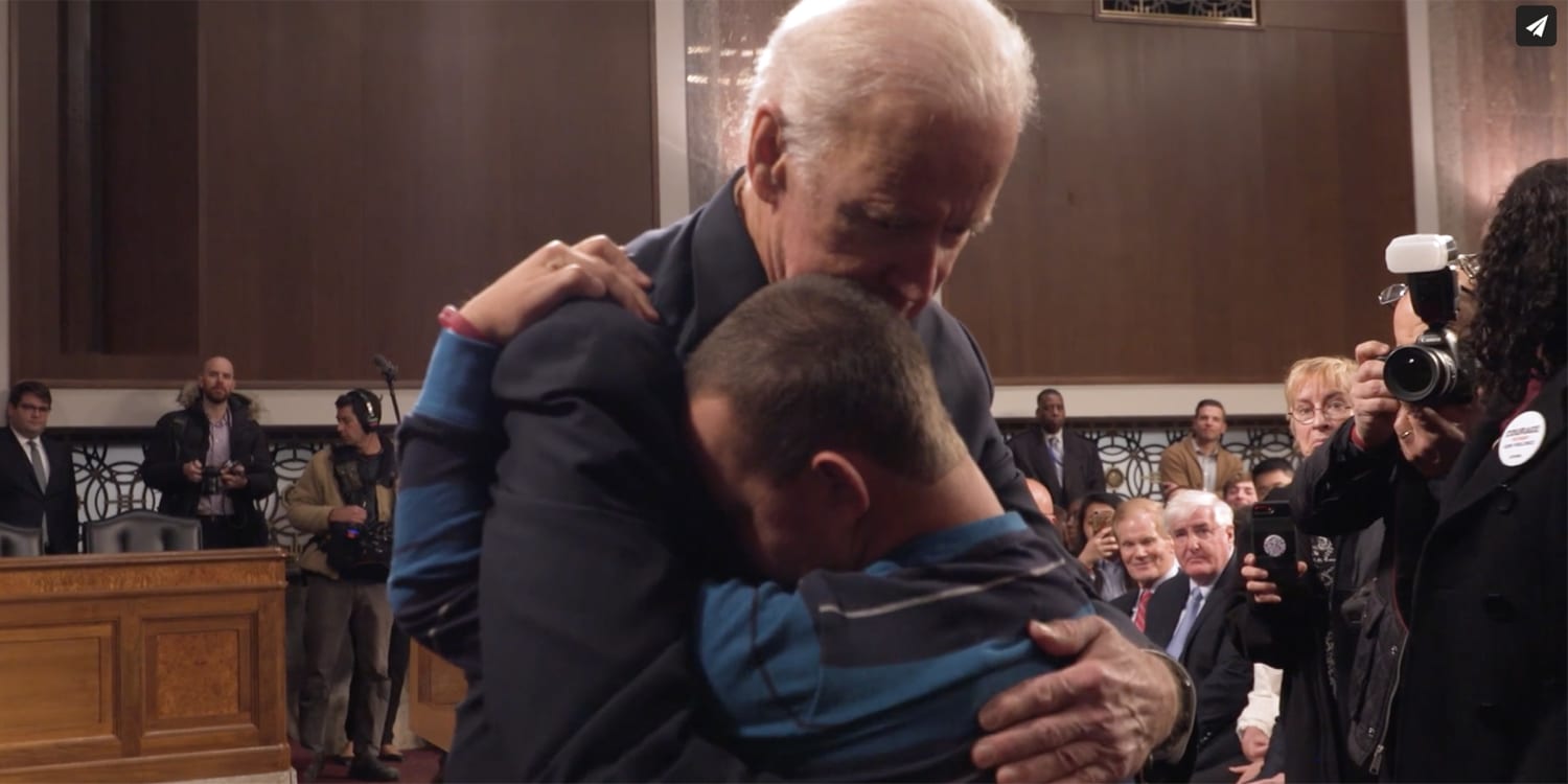 Video of Joe Biden hugging son of Parkland victim goes viral
