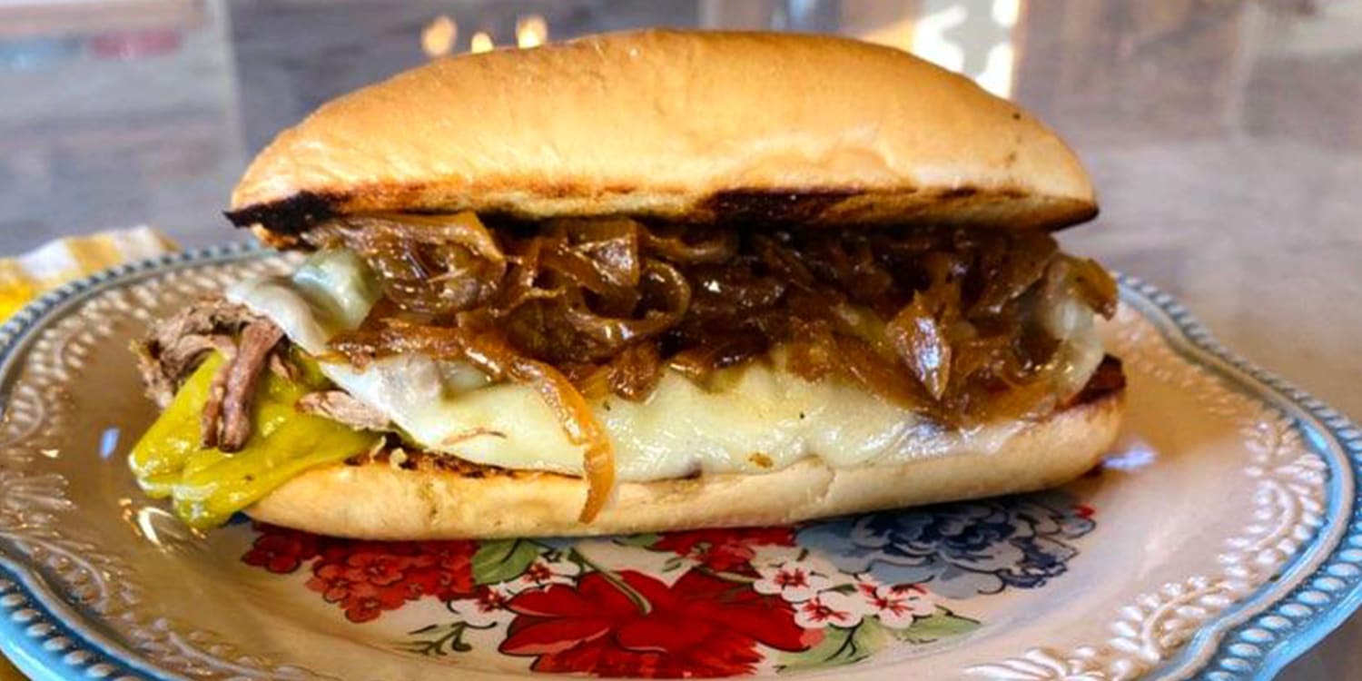 Ree Drummond’s Drip Beef Sandwich with Caramelized Onions and Provolone