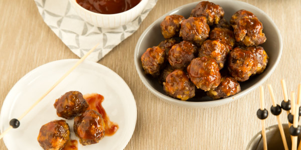 Mini Meatballs with Sweet-and-Sour BBQ Glaze