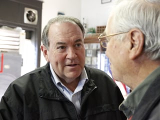 Shrugging Off Dismal Polls and 'Sham' Process, Huckabee Soldiers On