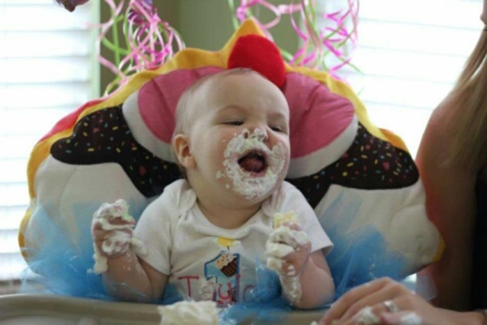 Photo for funny baby first birthday cake