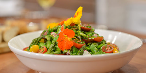 Spring Vegetable Salad with Honey-Lemon Vinaigrette