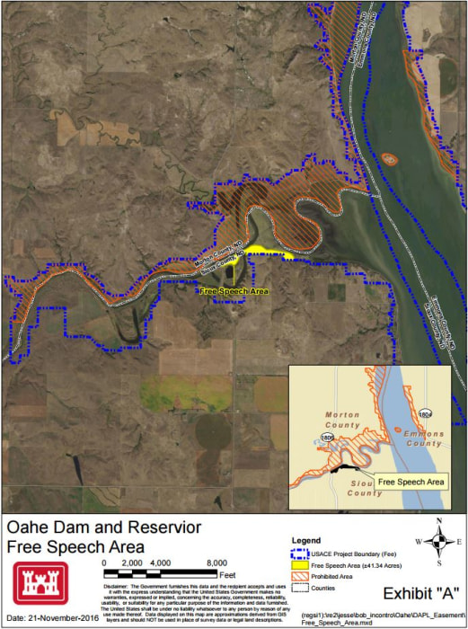Image: Oahe Dam and Free Speech Area