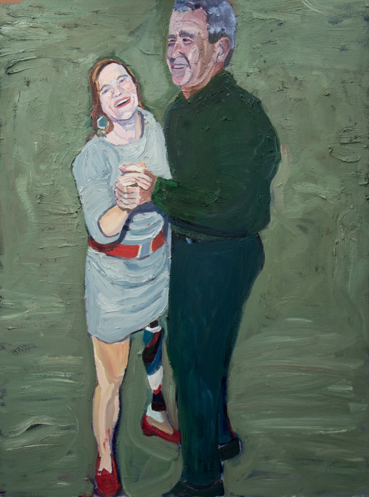 The former president's painting of the dance he shared with veteran Melissa Stockwell.