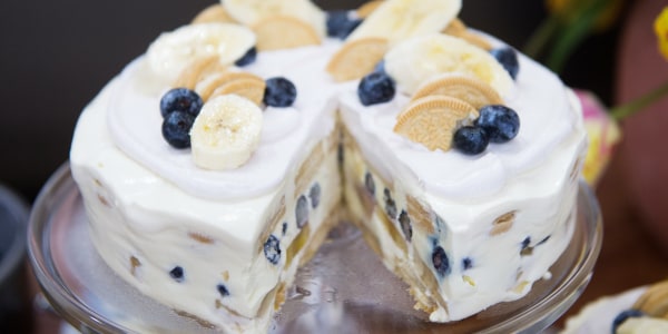 No-Bake Blueberry and Banana Icebox Cake