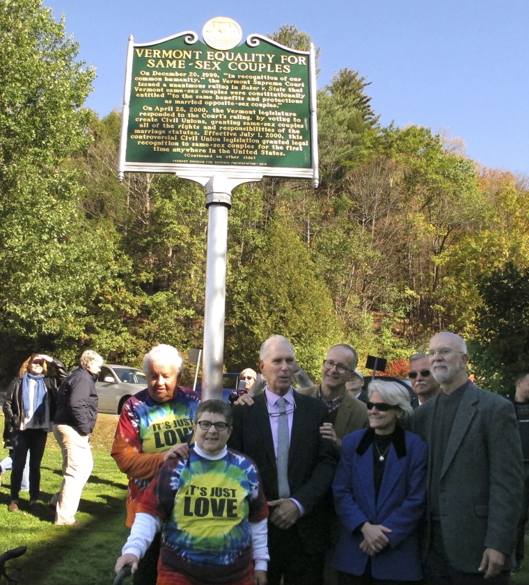Vermont Commemorates Same-Sex Civil Unions With Historic-Site Marker
