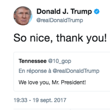 Trump tweet to @10_GOP