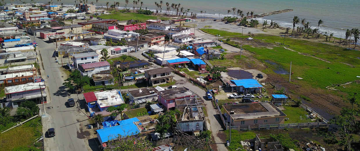 Image: An aerial view of the Punta Santiago beachfront neighborhood