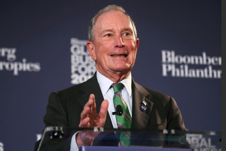 Image: Former New York City Mayor Michael Bloomberg speaks at the Bloomberg Global Business forum in New York