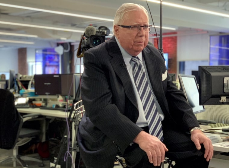 Jerome Corsi during an interview at NBC News in New York on November 27, 2018.