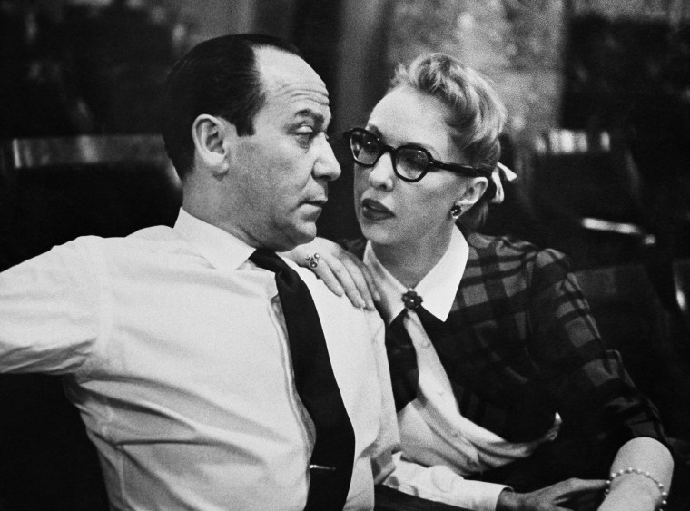 Broadway composer Frank Loesser and his wife and musical partner Lynn Garland in 1956 in New York.