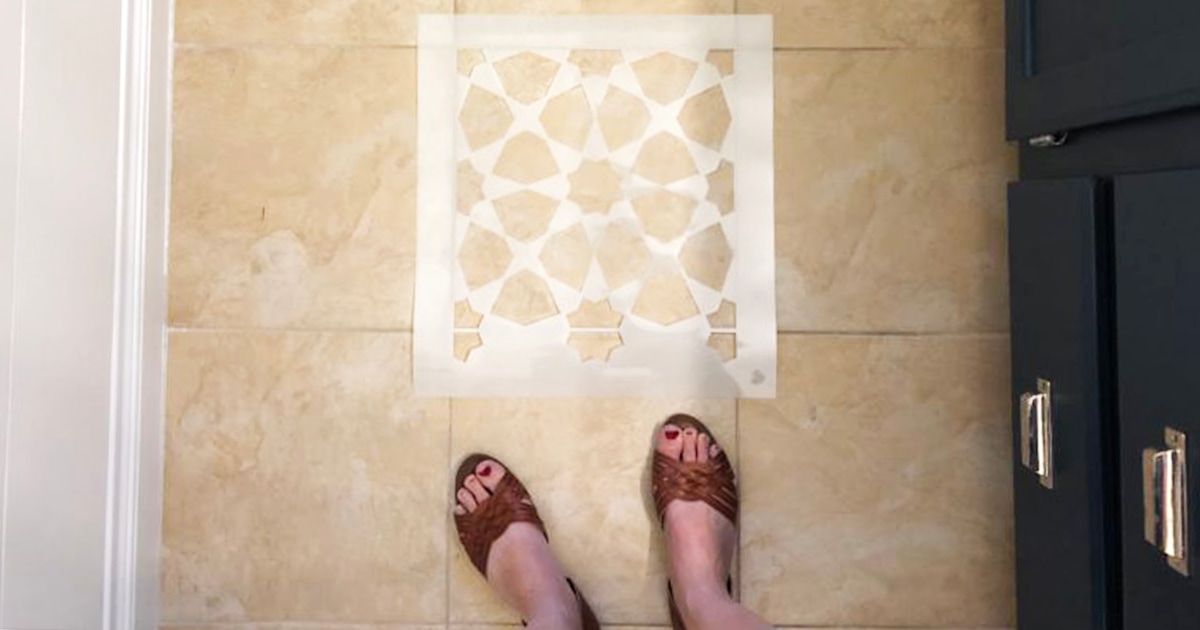 See How This Home Owner Transformed Her Bathroom Floor For Just 70