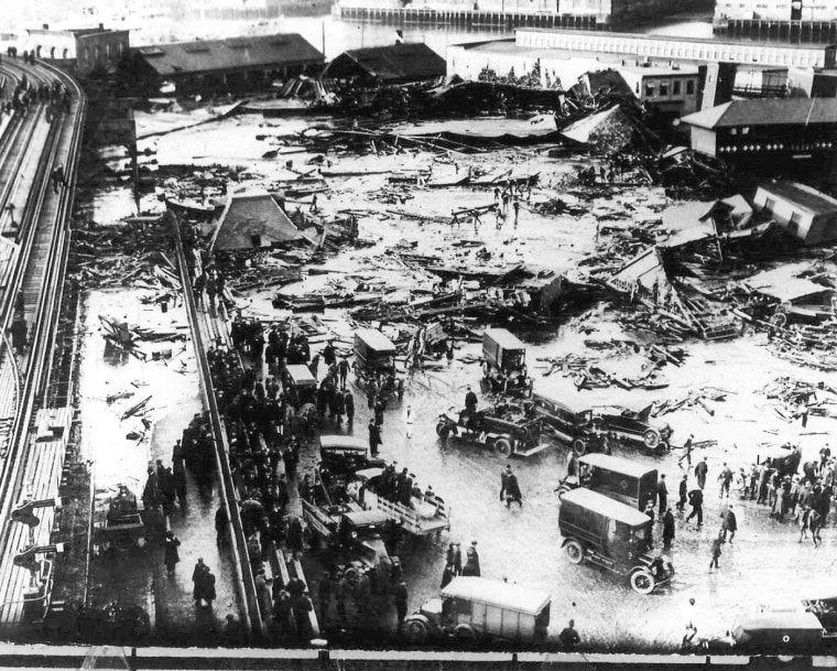 Image: The devastation after the Great Boston Molasses Flood in 1919.
