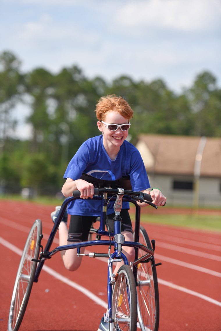 Sayers Grooms, an inspiring 13-year-old who's discovered joy in RaceRunning
