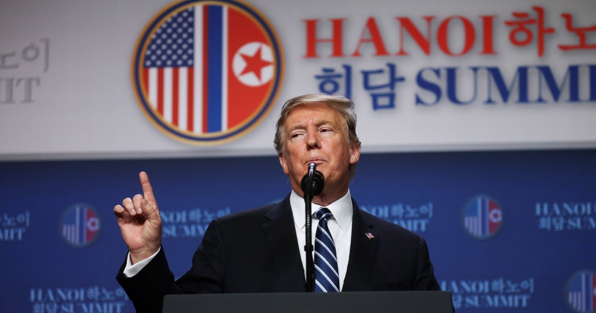 'Sometimes you have to walk,' Trump says as N. Korea talks break down