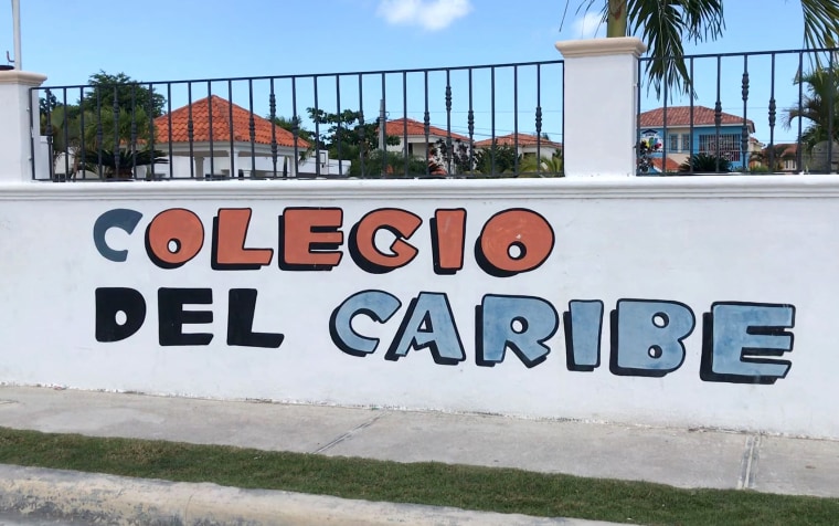 Image: The Colegio del Caribe private school where Hadmels DeFrias teaches English to children in Punta Cana, Dominican Republic.