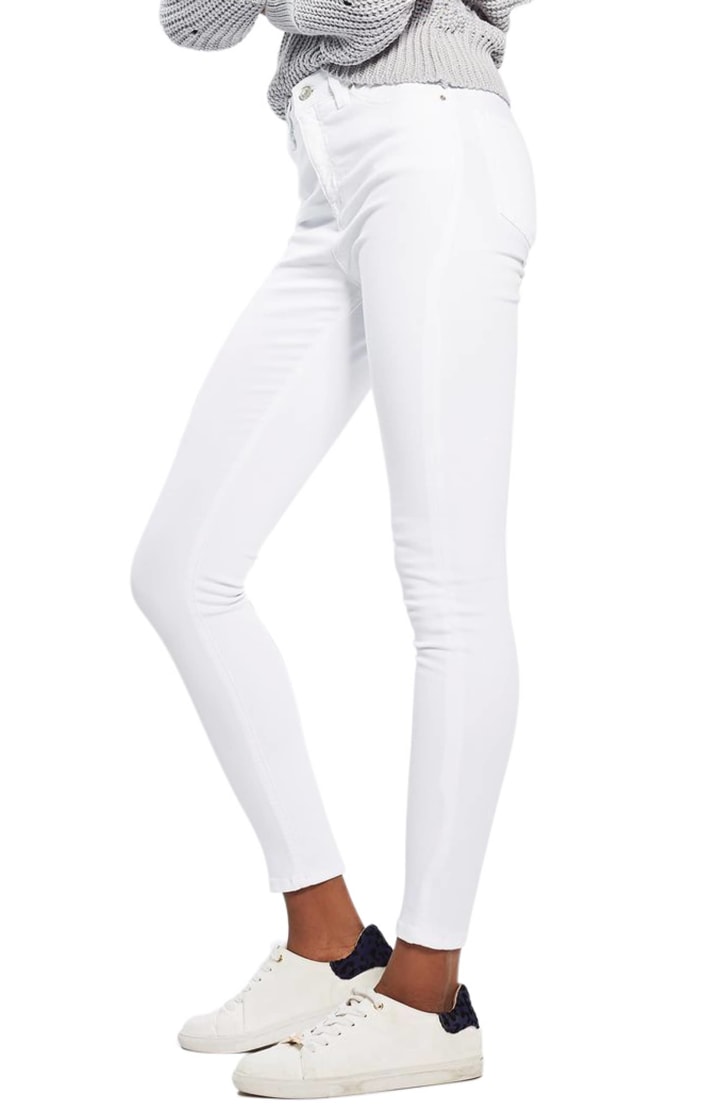 white jeans pent