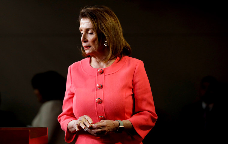 Image: House Speaker Nancy Pelosi holds a weekly news conference on Capitol Hill in Washington