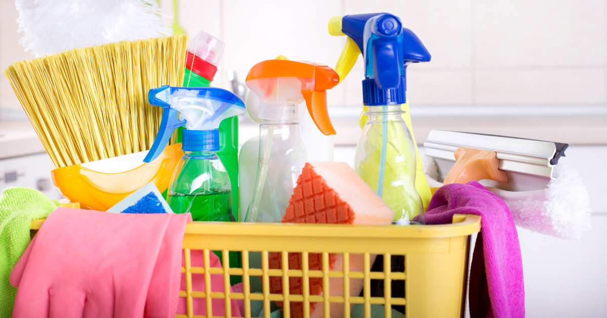 Cleaning chemicals can be quick and easy but they risk making your household toxic. Image: NBC News