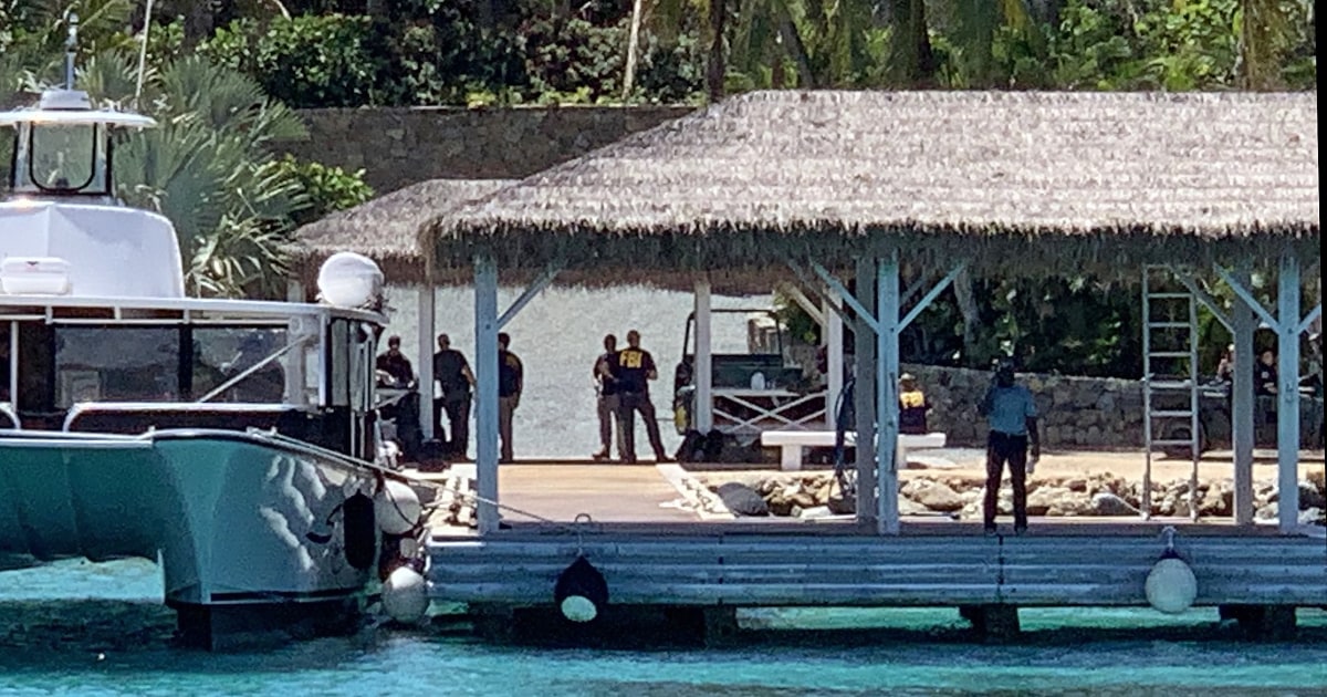 FBI agents swarm Jeffrey Epstein's private Caribbean island