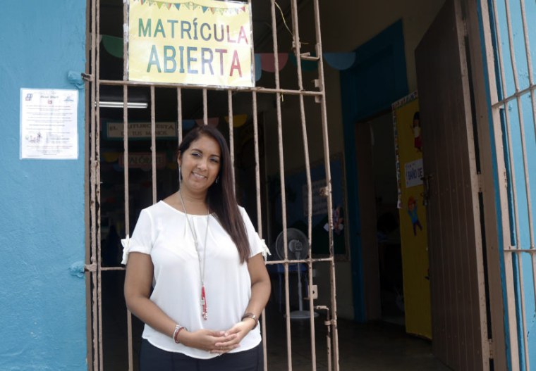 Kenia Caraballo has been a principal for six years. Her goal with the music therapy workshops is for students to make good decisions and learn how to control their emotions.