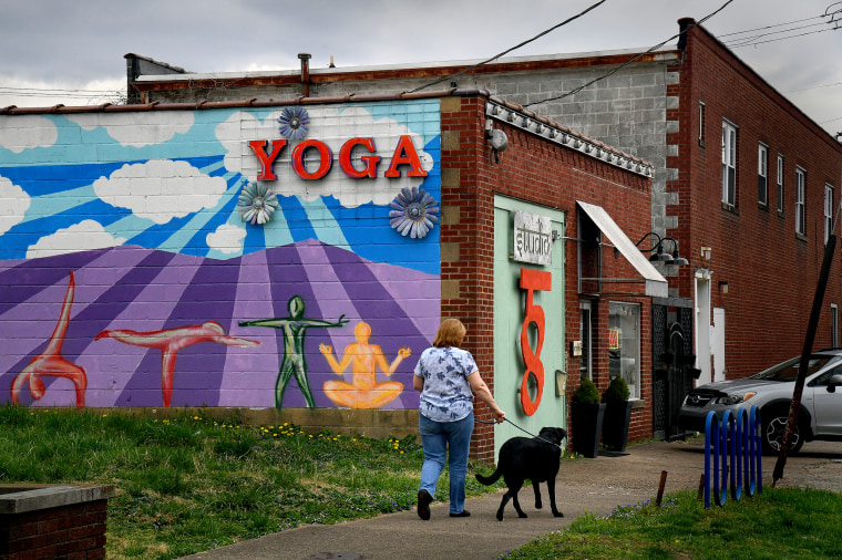Image: A yoga studio in Huntington, W.V., on April 5, 2019.