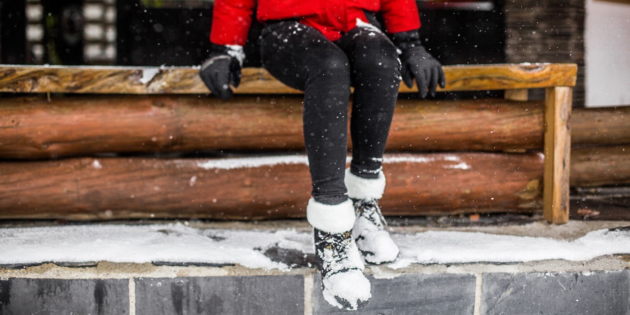 Women Snow Boots Insulated Fur Cuff Trim Waterproof Rubber Sole Duck Rain Boots