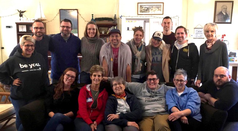 Image: Volunteer educators at a lesson-writing planning retreat for the state's LGBTQ pilot curriculum in Lacey Township, N.J., in March 2019.