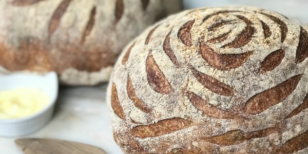 Whole-Wheat Sourdough Bread